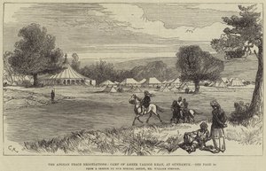 The Afghan Peace Negotiations, Camp of Ameer Yakoob Khan, at Gundamuk by William Crimea Simpson